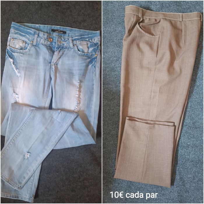 Calça de ganga femeninas