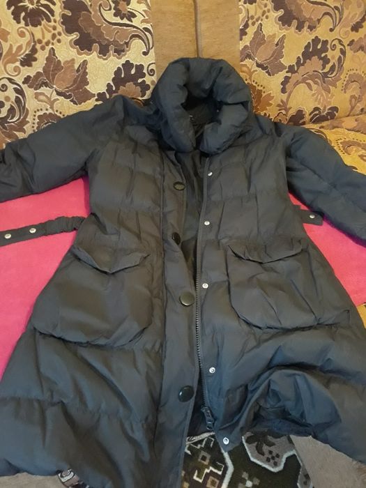 Пуховик пальто куртка  плащ парка черного цвета