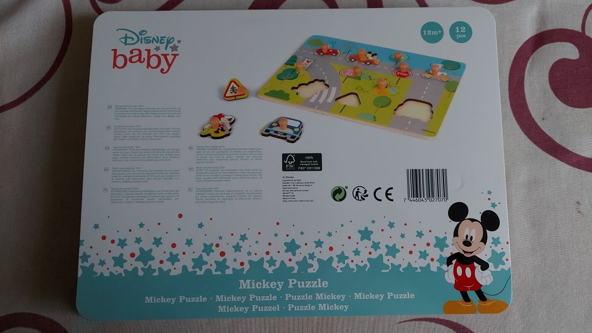 Puzzle drewniane Mickey Disney baby