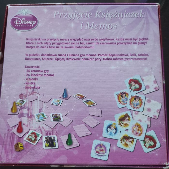 Gra memory, memos Przyjęcie księżniczek i memos