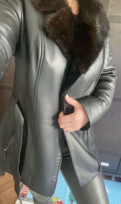 Кожаная дубленка, куртка