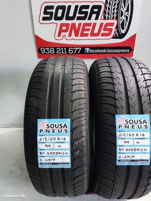 2 pneus semi novos 215-60r16 bf goodrich - oferta dos portes 85 EUROS