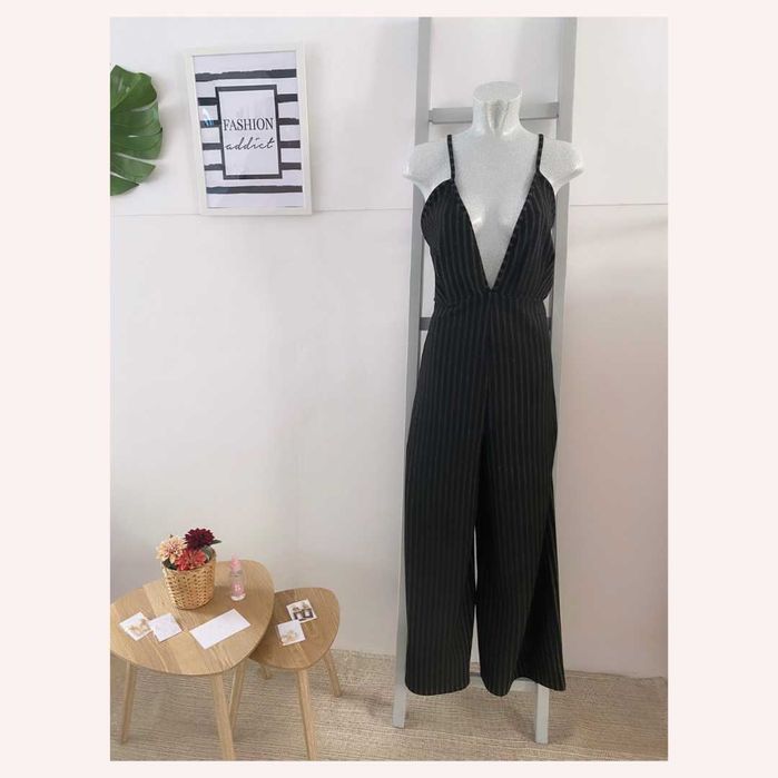 Jumpsuit Calça Branco Variado