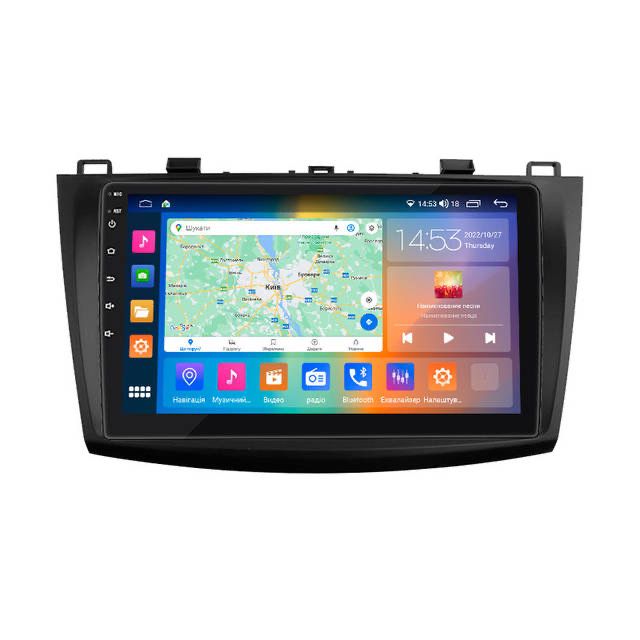 Магнітола CarPlay швидкий процесор MAZDA 3 bk 2003-09/рестайл 2010-13