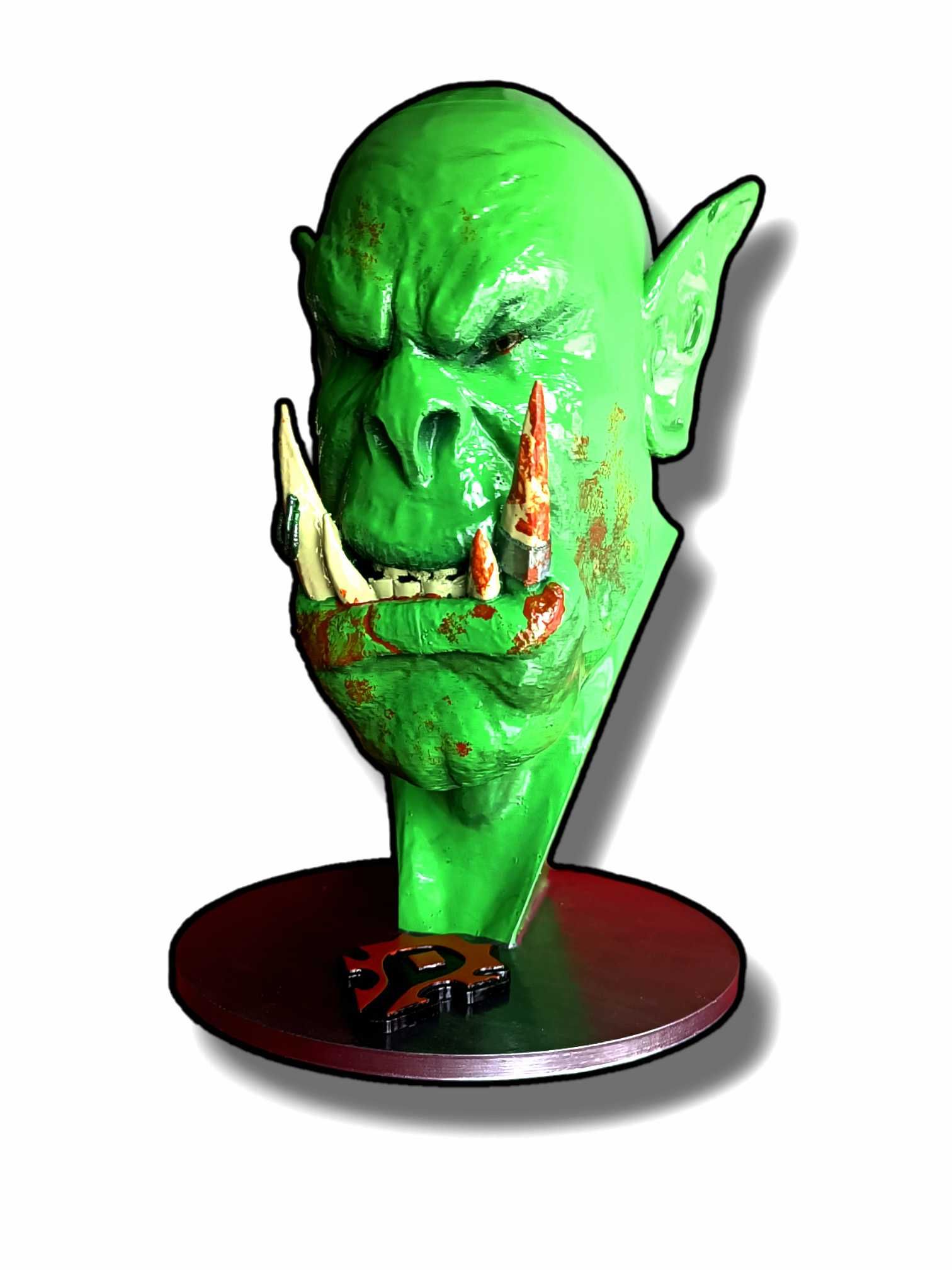 Statuetka, stojak na słuchawki, Ork, World of Warcraft, Rękodzieło,WOW