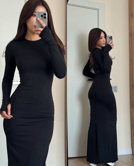 Чорна сукня максі розмір s-m