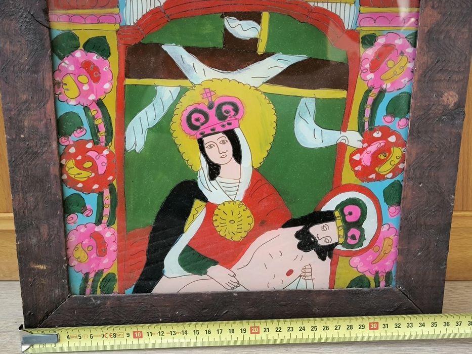 Matka Boska Obraz na szkle przedwojenny Huculski Zakopane ?