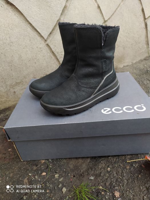 Ecco 28 34 ботинки на дівчинку зимові сапоги черевики чоботи взуття ес