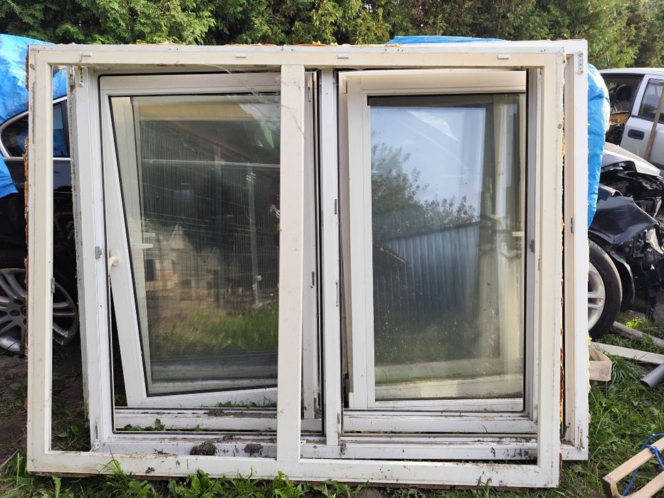 Okna dwuskrzydłowe po demontażu 176/143