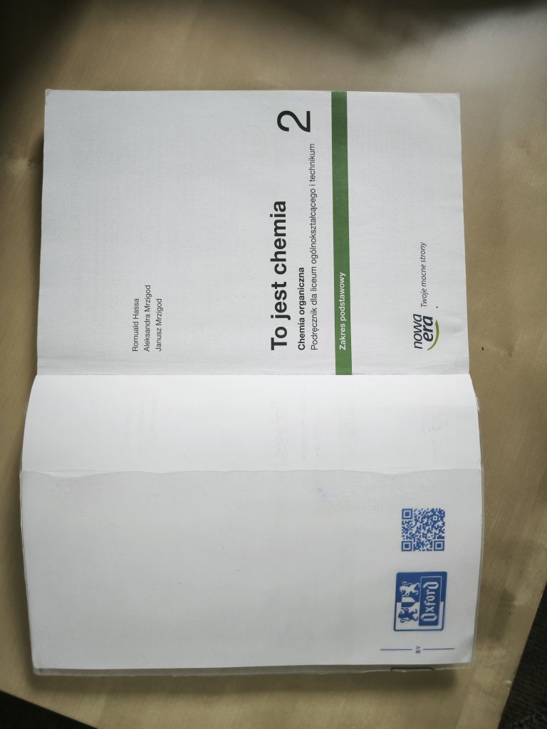 Podręcznik "To jest chemia 2" do liceum/technikum