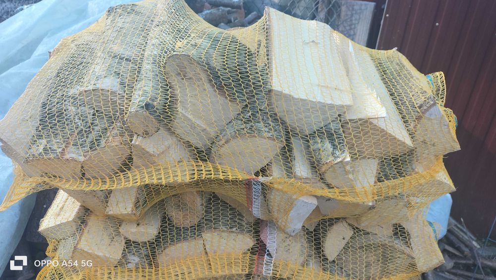 Drewno opałowe workowane