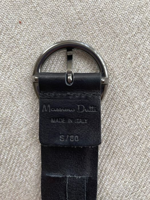 skórzany pasek Massimo Dutti S/80 cm