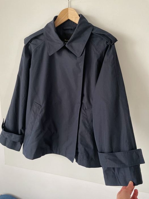 Massimo Dutti Nowy Granatowy trencz