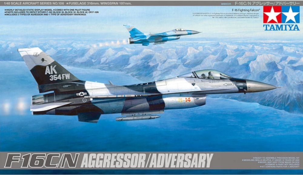 TAMIYA 61106 model 1:48 samolot F-16C/N "Aggressor/Adversar
