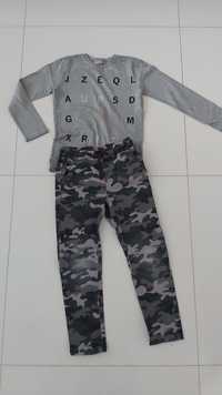 Bluzka Zara i spodnie moro r.116