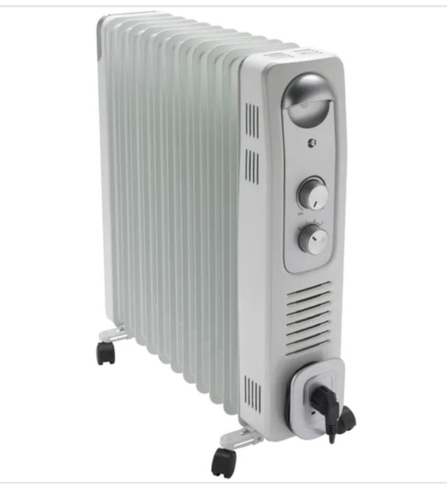 Aquecedor de óleo branco EQUATION 2500W com tampa traseira