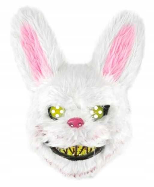 Maska LED na Halloween Królik 25x32cm Q358