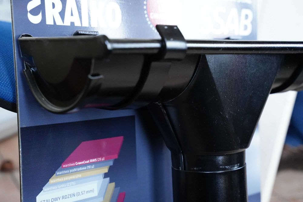 Rynna stalowa, rynny stalowe, metal metalowe ocynk powlekane PVC