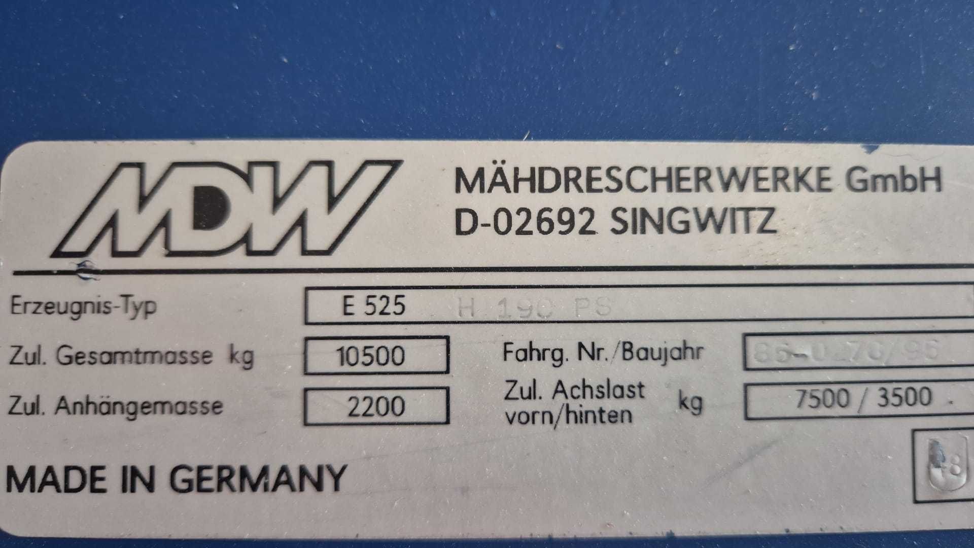 Kombajn zbożowy MDW Fortschritt 525 H bardzo dobry stan gotowy do żniw