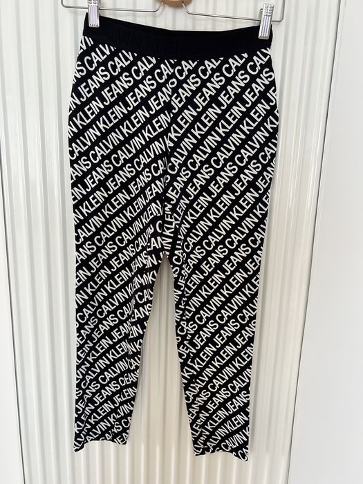 CALVIN KLEIN JEANS legginsy logo XS cudne zadbane
