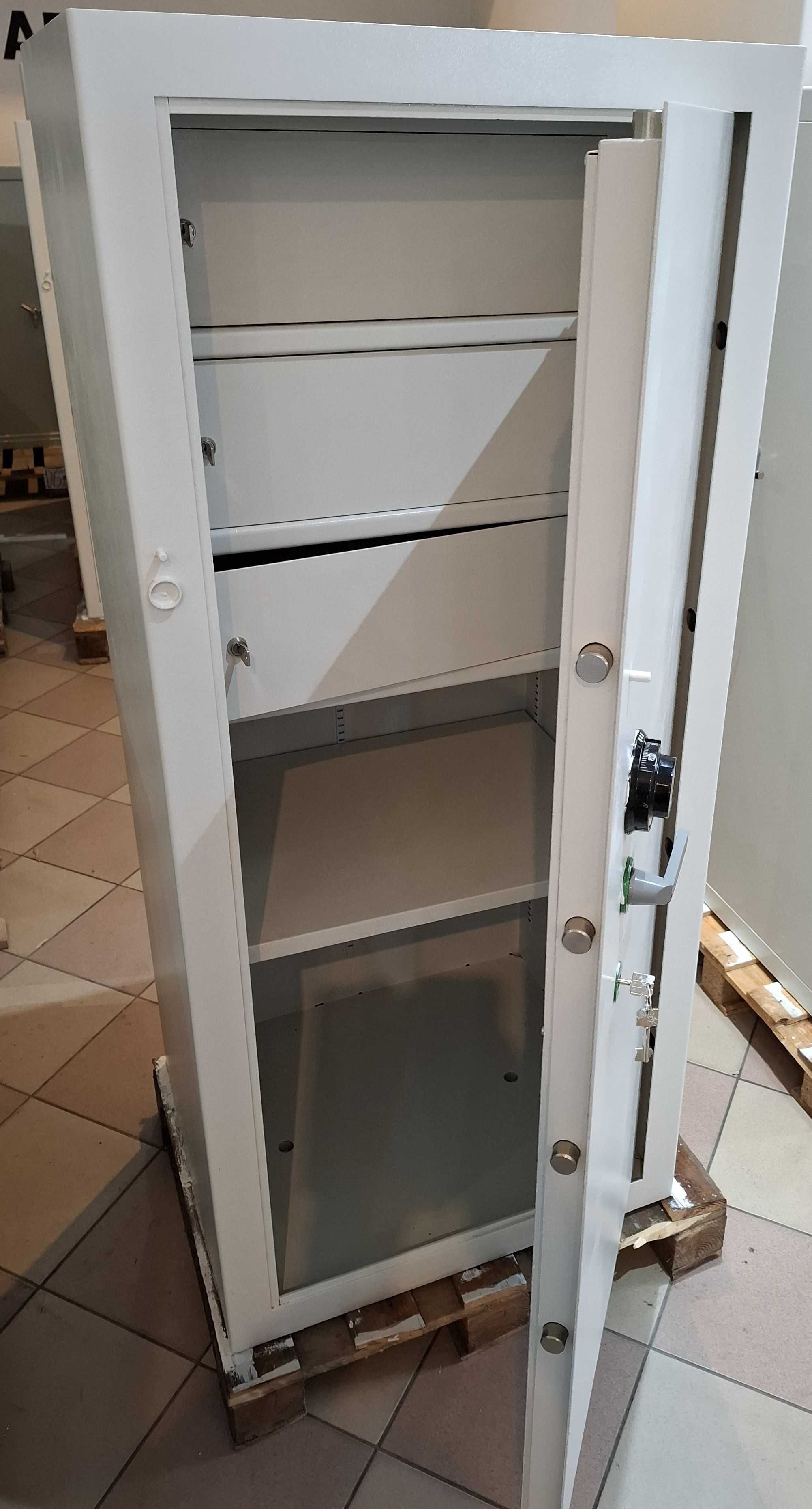 Sejf szafa pancerna Kamet, 180 kg, 3 skrytki, dwa zamki