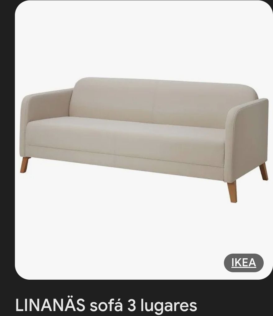 Sofá linanãs 3 lugares ikea