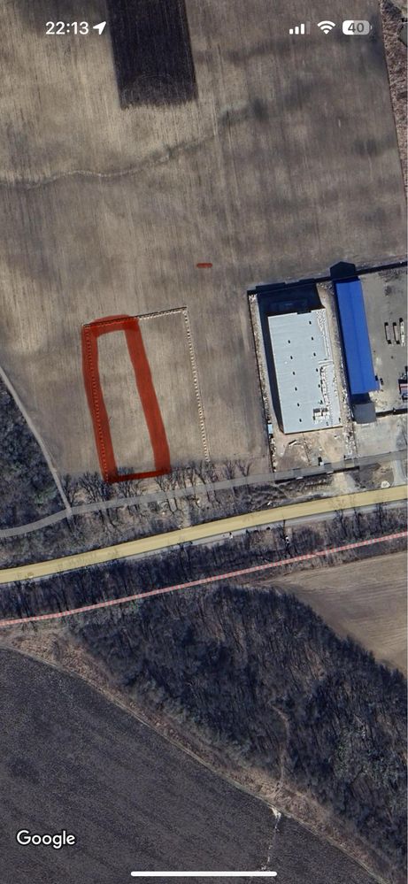 Продам фасадний участок  0,6 га Святопетрівське Білогородка  траса
