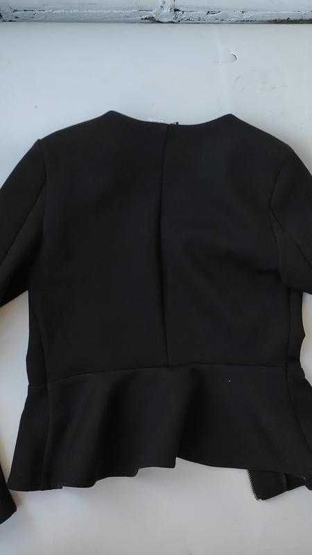 Жакет H&M, пиджак трикотажный с баской 42-44