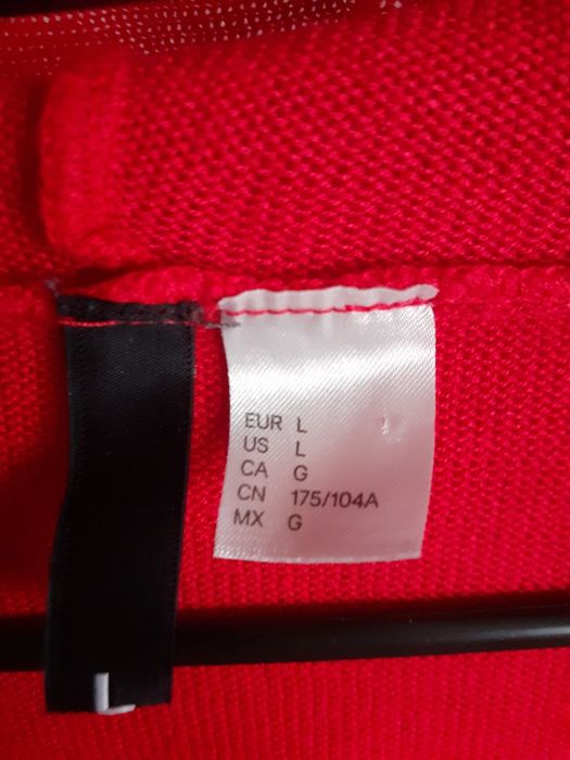 Czerwona sweterkowa bluza H&M