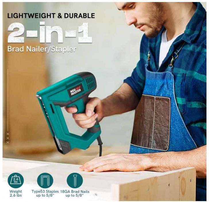 Zszywacz elektryczny do zszywek i gwoździ 2 w 1 NEU MASTER  + zszywki