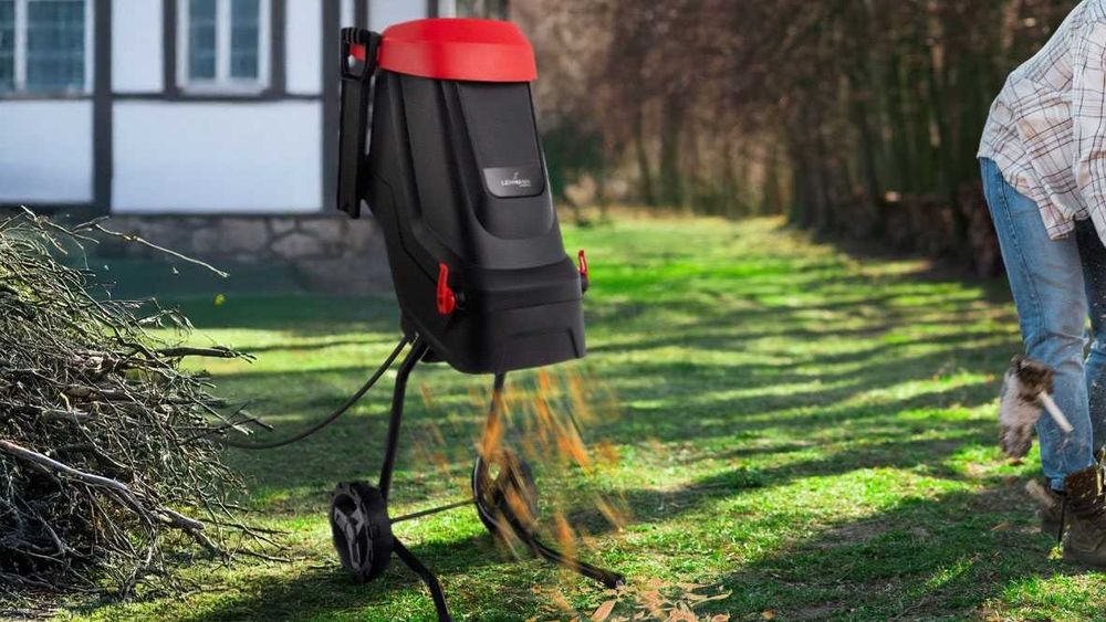 Подрібнювач гілок електричний , шредер для гілок измельчитель Lehmann