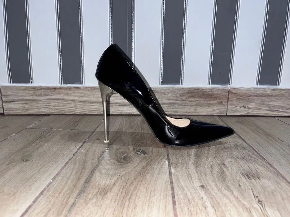 216/ ODREKI 45 Eleganckie czarne szpilki 36-46 obcasy 11 cm