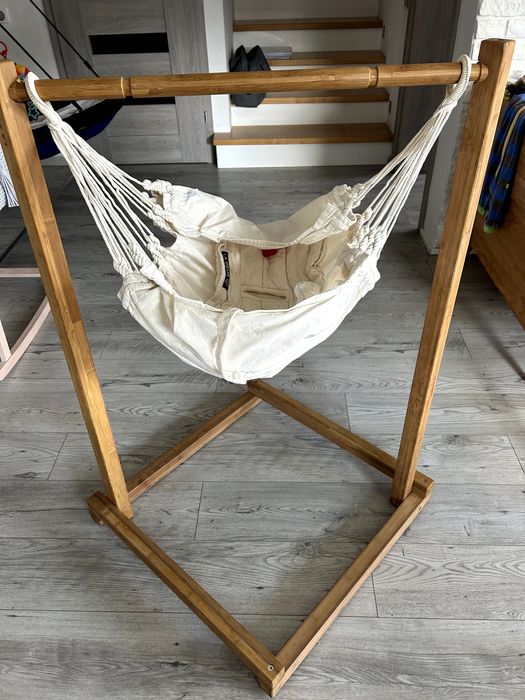 Hamak huśtawka kołyska la siesta dla niemowlaka ze stojakiem