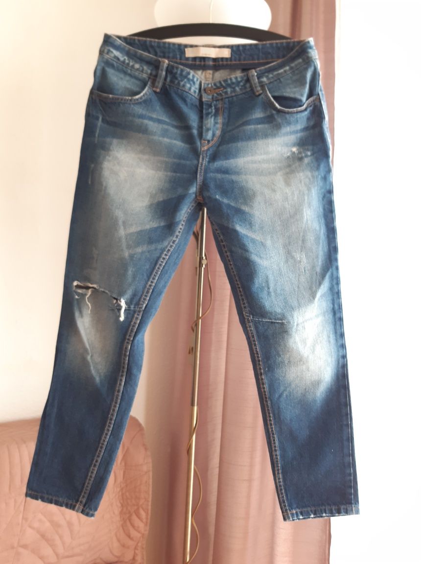 NEXT jak nowe wycierane jeansy damskie dziury L 40