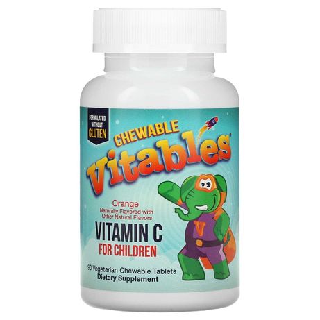 Витамин C для детей апельсиновый 90 конфеток жевательный Vitables США