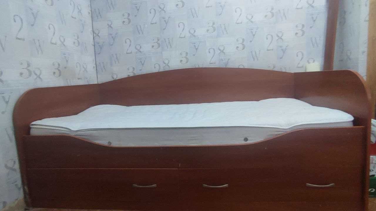 Ліжко Одномісне з ящиками