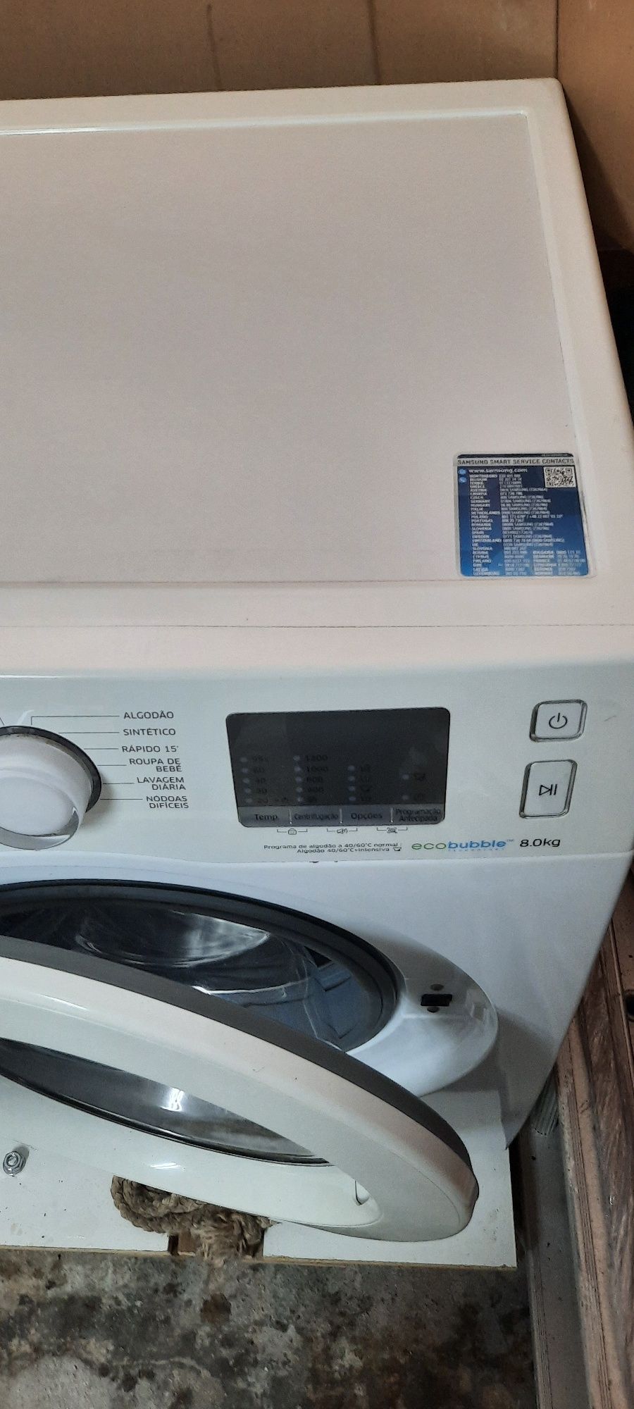 Máquina de lavar roupa Samsung de 8kg