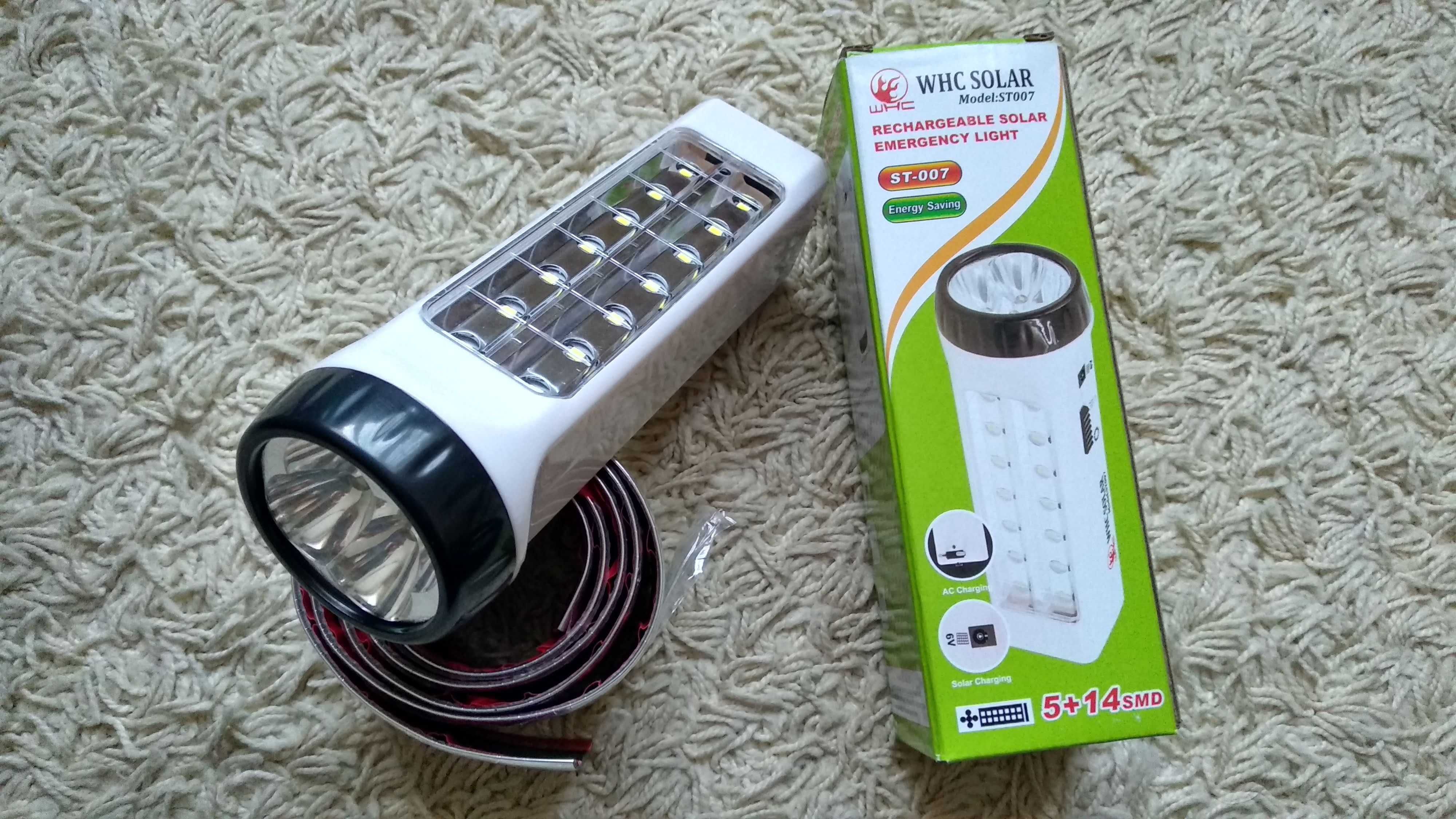 WHC Solar фонарик-лампа светодиодный, Аккумуляторный LED