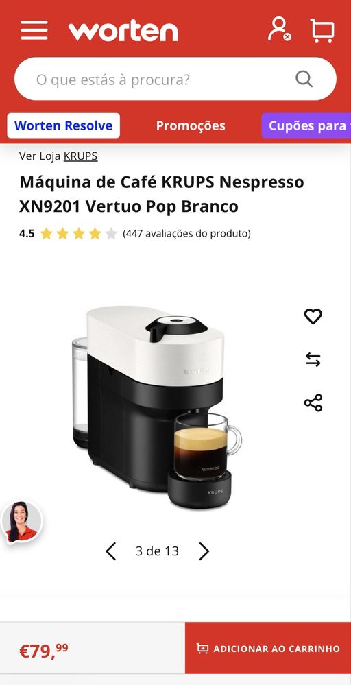 Cafeteira Nespresso