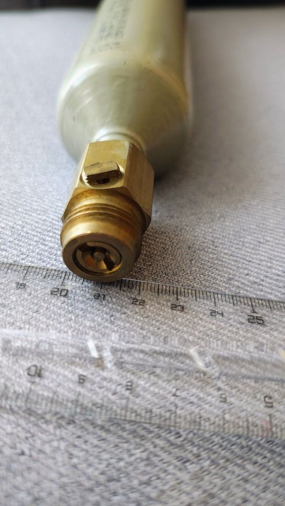 Mała butla stalowa 250 Barów, pojemność 0.345 litra