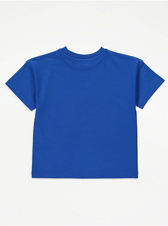 135-140 George 9-10 lat niebieska koszulka bawełniany tshirt gładki UK
