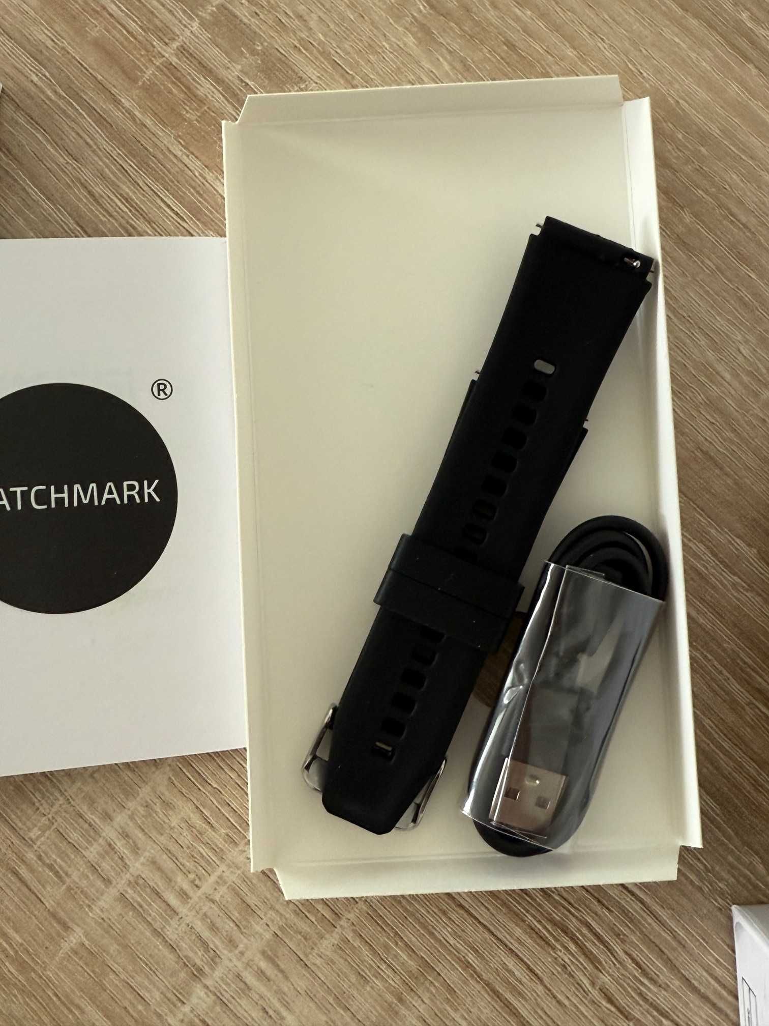 Smartwatch sportowy unisex Watchmark WM18 plus czarny NOWY kardiowatch