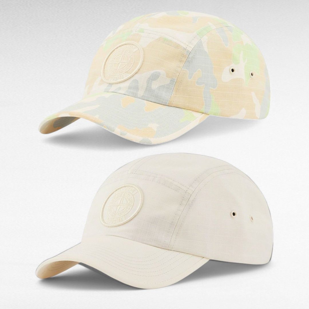 Stone Island x Supreme Reactive Ice Camo Ripstop Camp Cap
