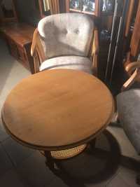Stolik kawowy+ 2 fotele drewno dąb