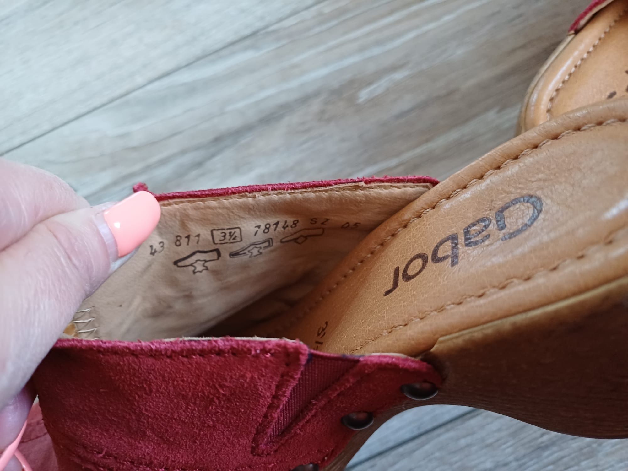 Buty na lato klapki skórzane firmy Gabor rozm 3,5 (36,5).