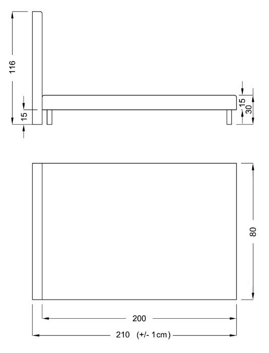 Łóżko hotelowe Luxor Premium Z2 80x200