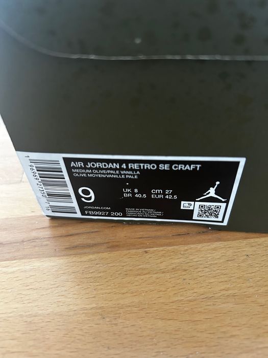 Jordan 4 olive crafted se