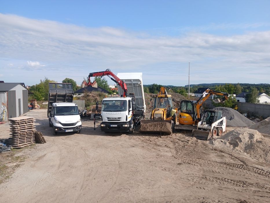 Transport wywrotka HDS Koparko - Ładowarka Minikoparka Ziemia Tłuczeń