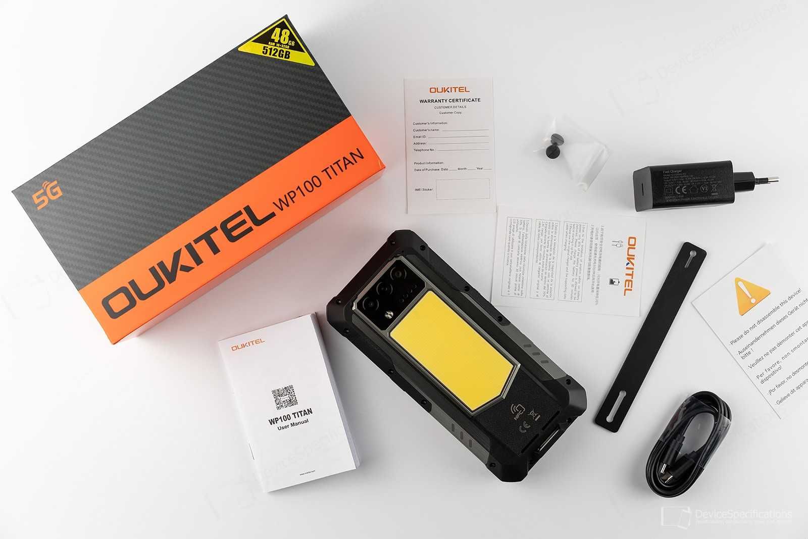Oukitel WP100 Titan 5G 16GB/512GB 33000mAh IP69K 2.5GHz PROJETOR