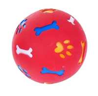 Piłka na przysmaki dla psa 7.5cm czerwona